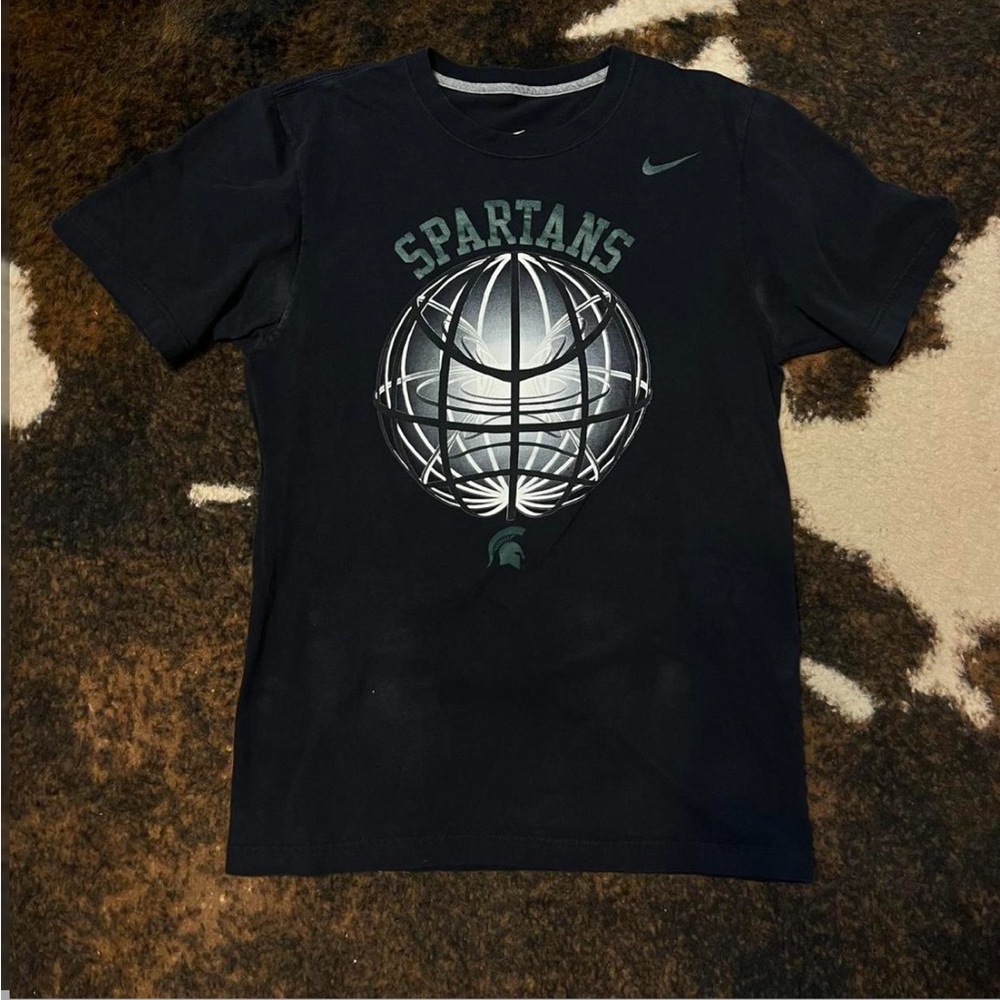 Michigan State Y2K Black Basketball Short Sleeve - Men’s S